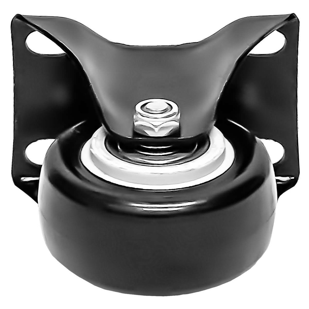 8 Pack 2" Inch All Black Rigid Non Swivel Polyurethane Casters Wheels