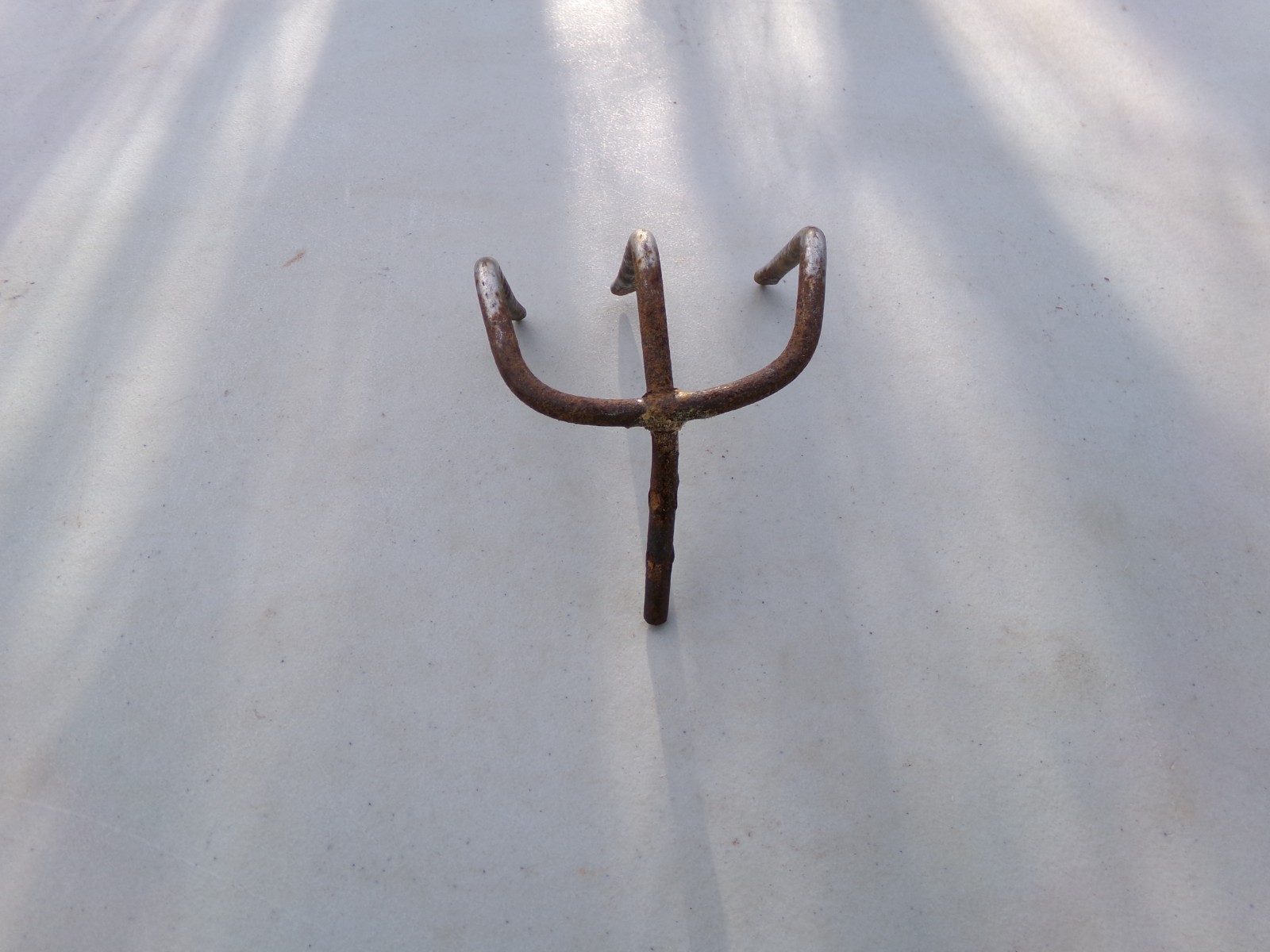 3 Tine Prong Head Garden Rake Claw Vintage