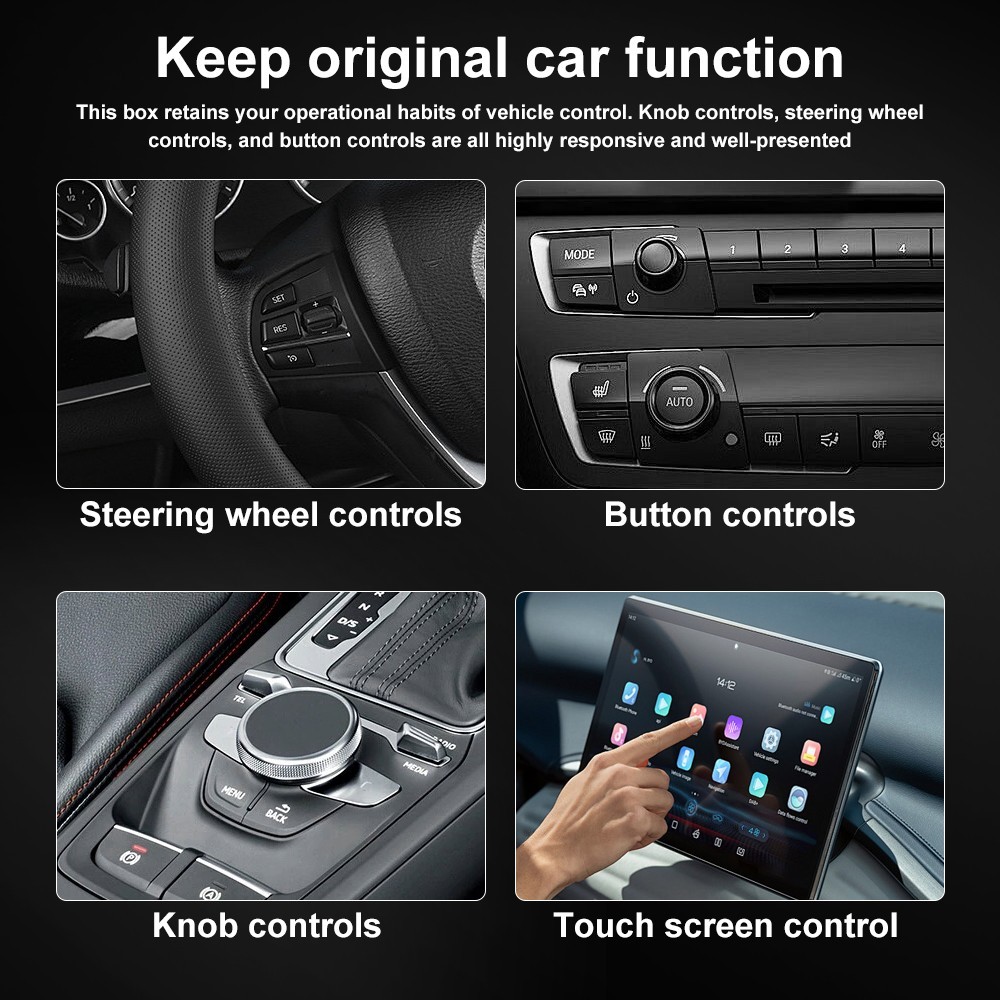 2 in 1 Car Auto Wireless Apple Carplay & Android Auto USB Adapter Plug & Play