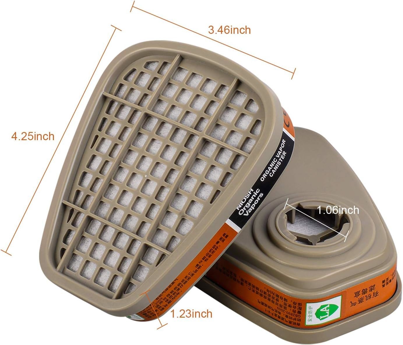 1-10Pair 6001CN Organic Cartridge Filters For 6200 6000 7502 Respirator Gas Mask