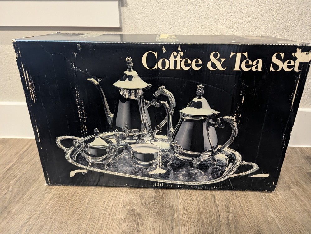 Silverplated coffee and tea set