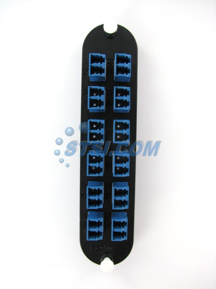 Corning CCH-CP24-A9 Patch Panel, 12 LC Duplex OS2 Singlemode Adapters BULK ~STSI