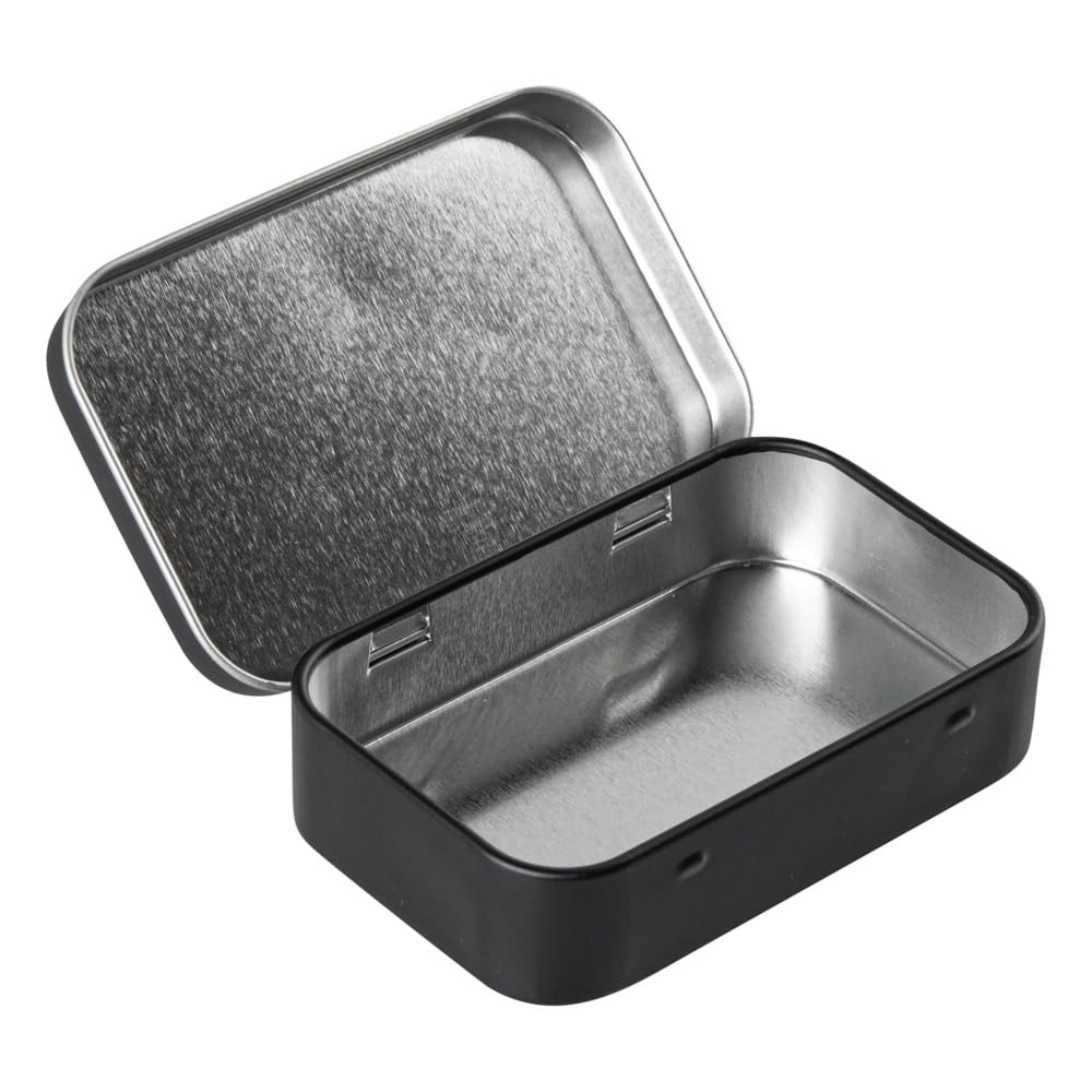 Restaurantware RW Base 4.5oz Rectangular Black Tin Containers - 10-Pack