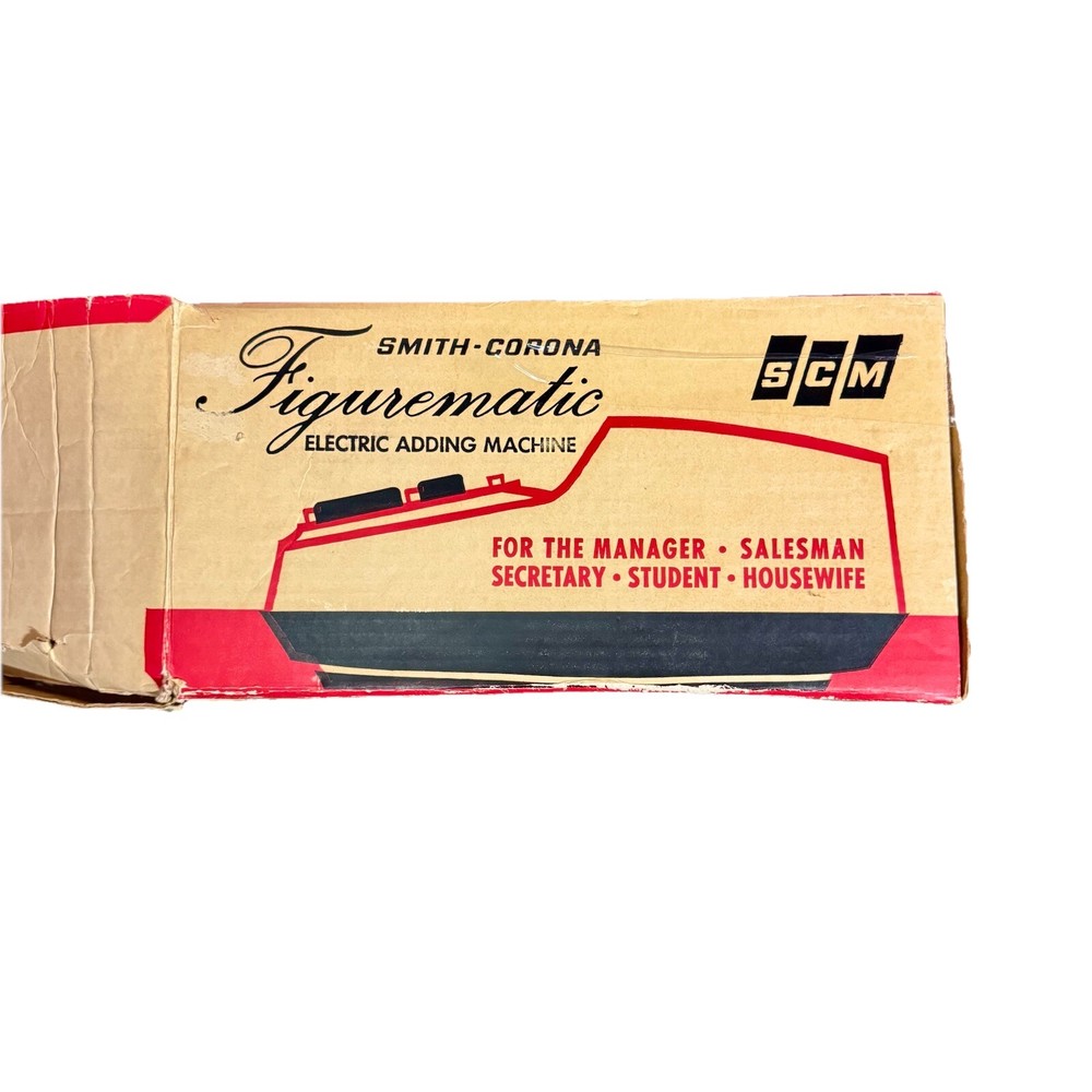 Smith Corona SCM 708 Figurematic Electric Adding Machine Original Box TESTED