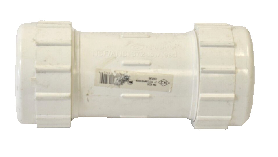 Smith-Cooper International SCI Compression Coupling 2" PVC 294 6220 Low Lead