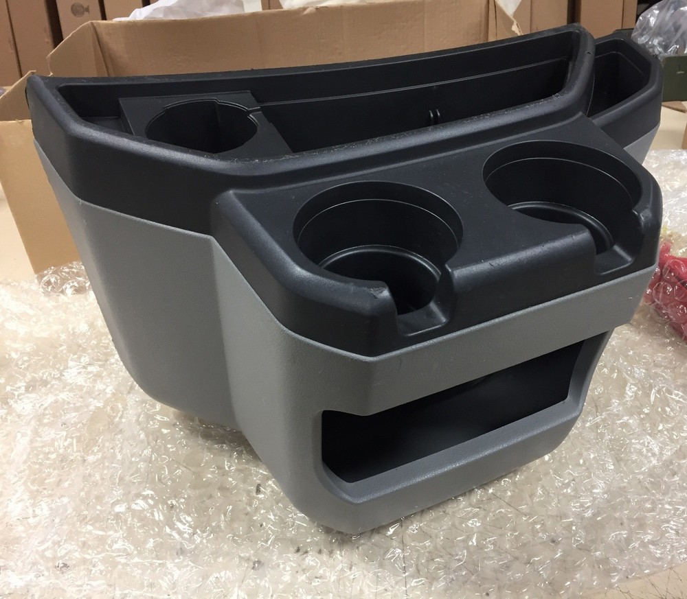 97-15 Ford E-150 E-250 E-350 E-450 Econoline Van Gray Center Console Cup Holder