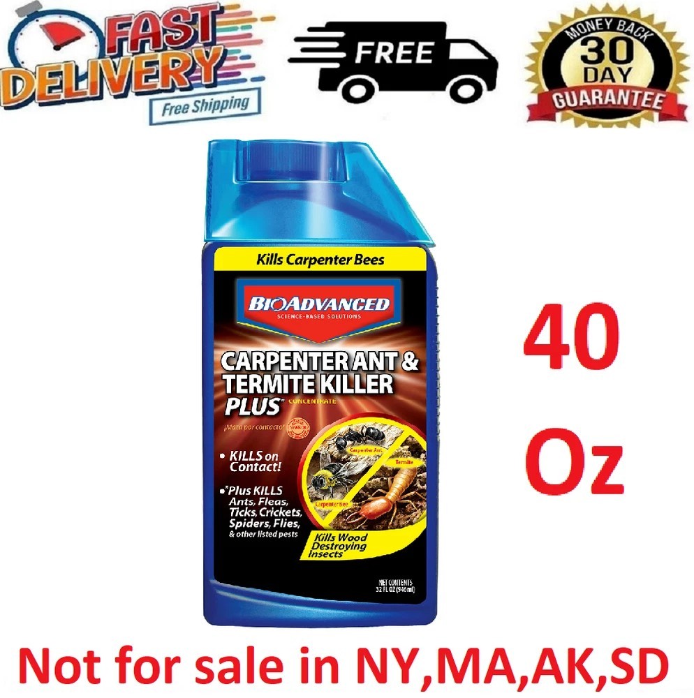 BioAdvanced Carpenter Ant & Termite Killer Plus, Concentrate, 40 Oz - NEW