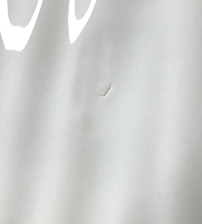 Bianco Nero Serving Platter Rectangular Ripple Design 10" x16" White