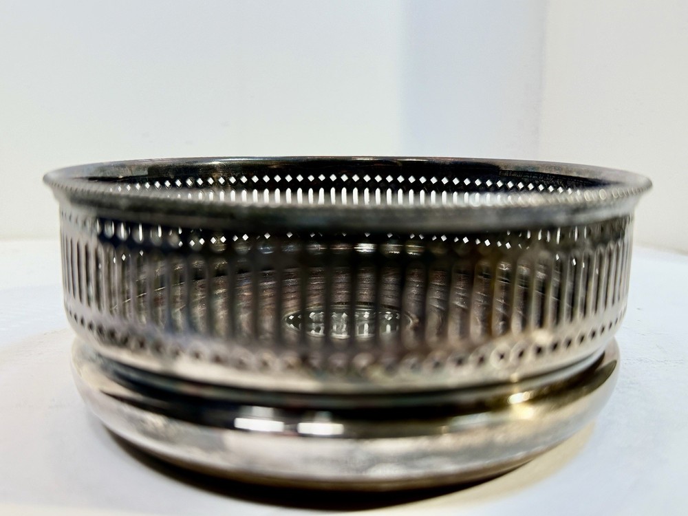 Sheffield English Silver Wine Bottle Coaster