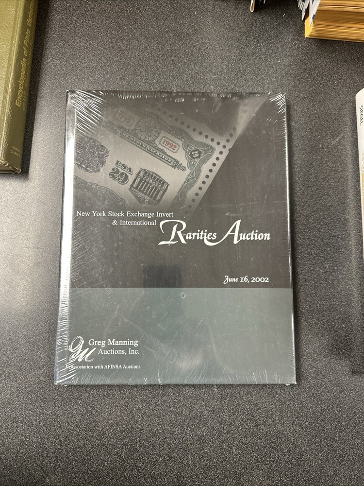 RARITIES AUCTION CATALOGUE, AFINSA, Greg Manning, 2002,