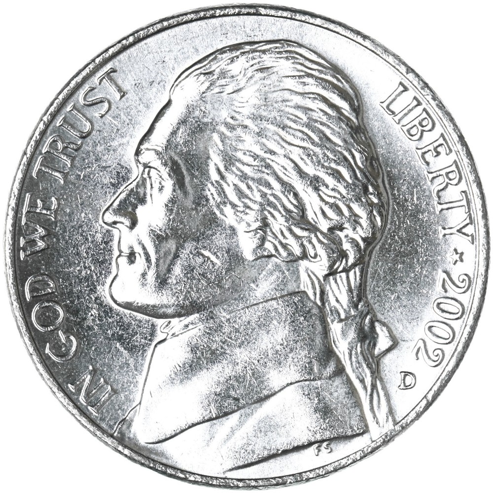 2002 D Jefferson Nickel BU Coin