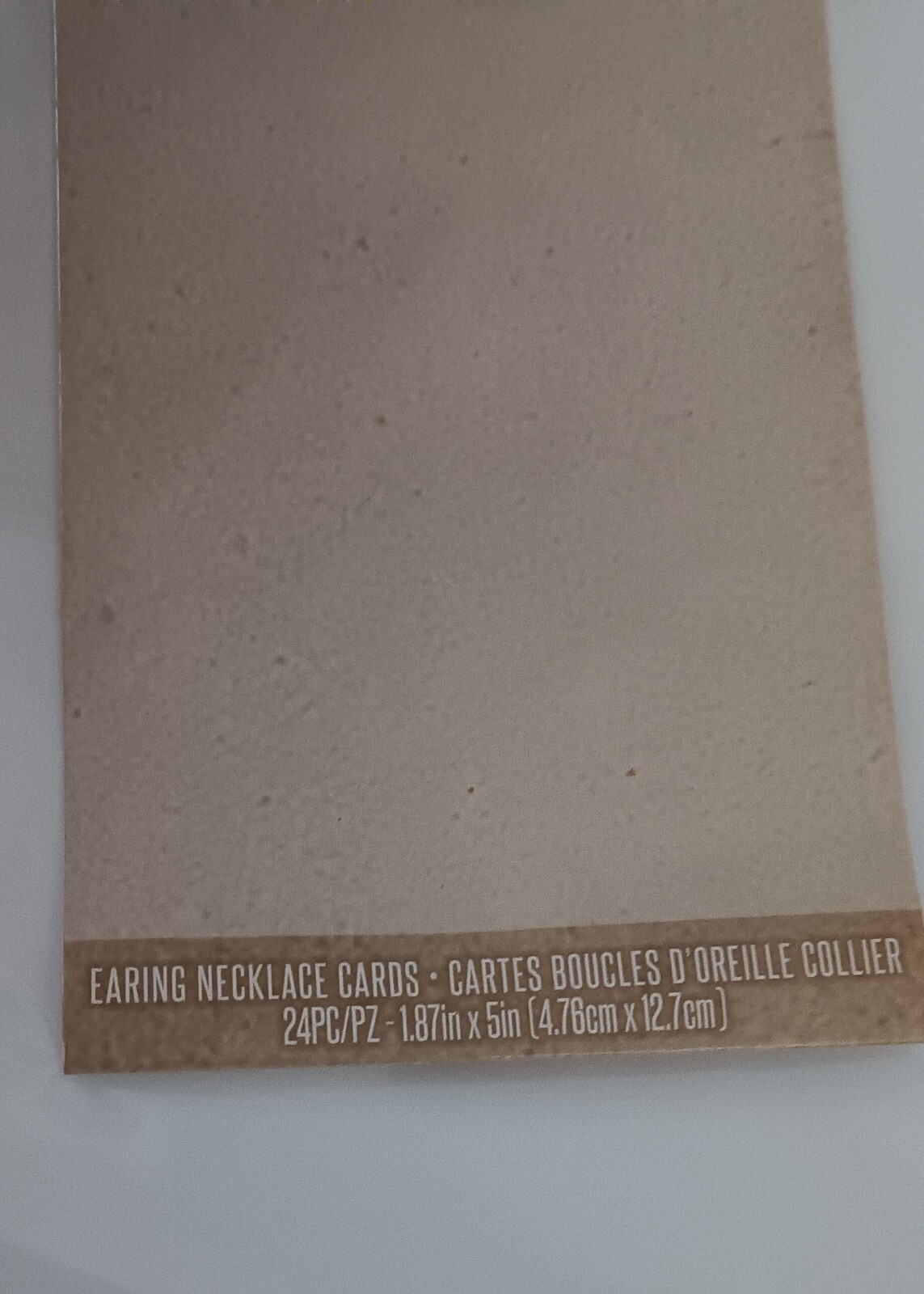 Darice 24pc Earring Necklace Card- Kraft with Adhesive Back