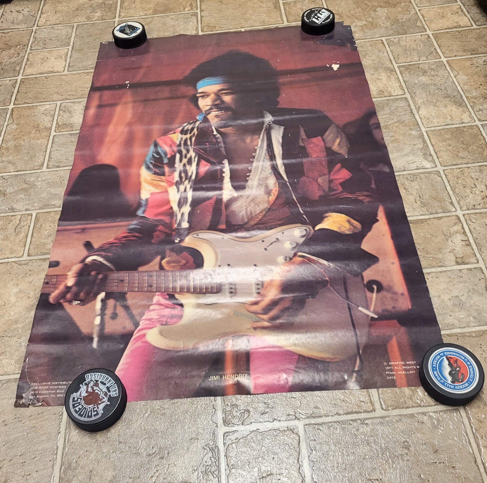 VINTAGE Jimi Hendrix Poster 23” x 34” 1977