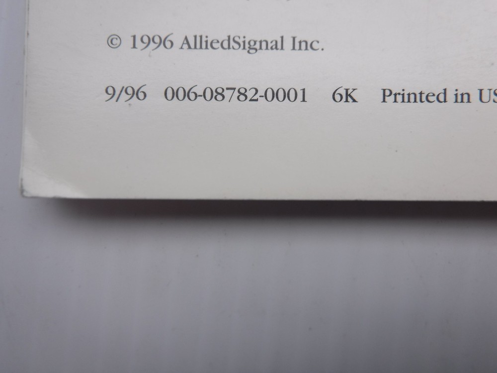 Allied Signal KLX 100 Operator's Guide Software Version 2