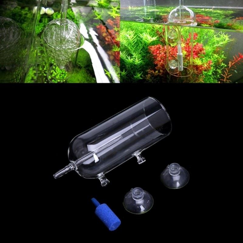 Aquarium Glass CO2 Diffuser Bubble Air Stone Oxygen Aeration