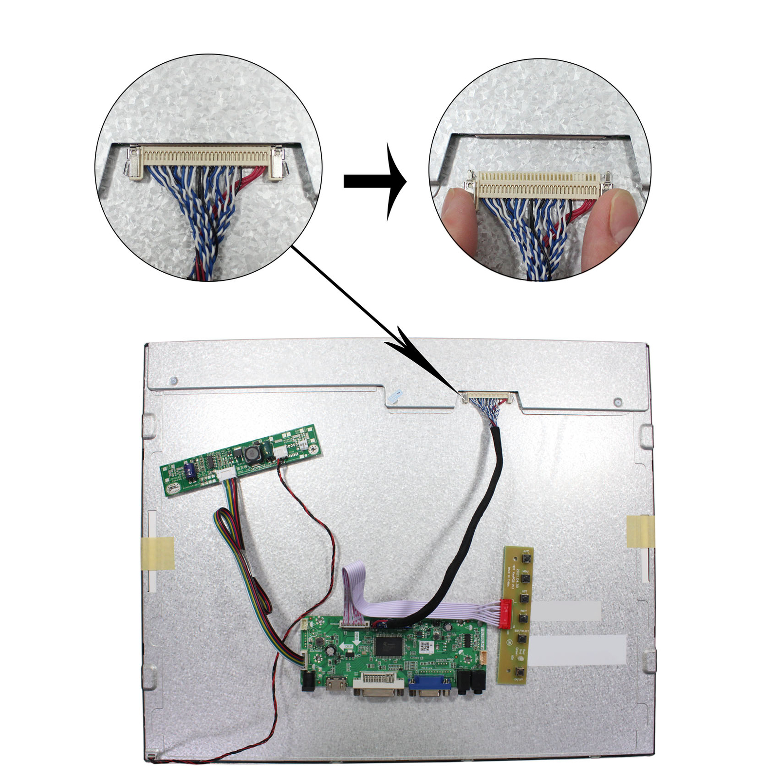 HDMI DVI VGA LCD Controller Board for 27inch 1920x1080 TPM270WF1-MWN1 LCD Screen