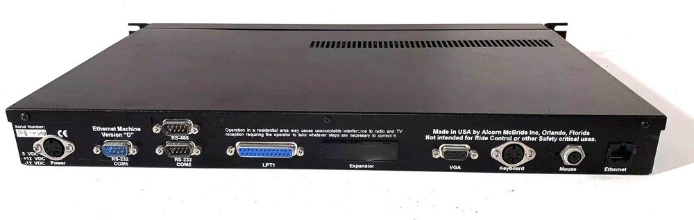 Alcorn McBride Ethernet Machine Serial Ethernet Interface Tested