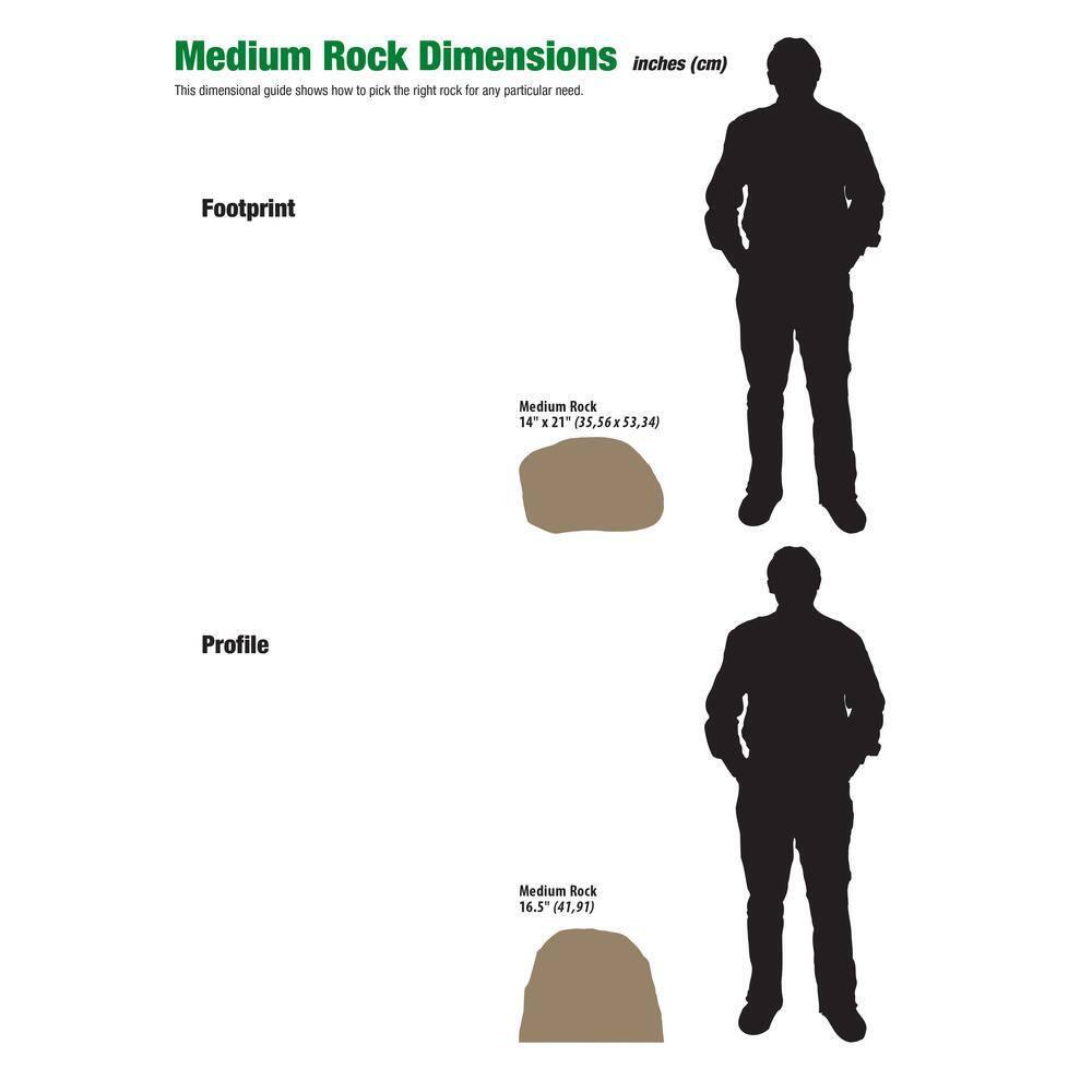 Plastic Landscape Rock Medium Natural Textured Finish Cover Unwanted Objects