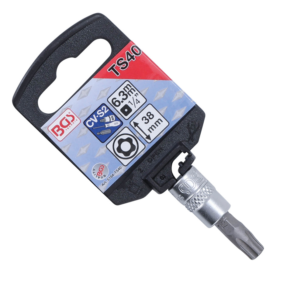BGS - T Star PLUS TS10 - TS50 - TAMPERPROOF Bit Sockets, 1/4 Drive - Multi Lists