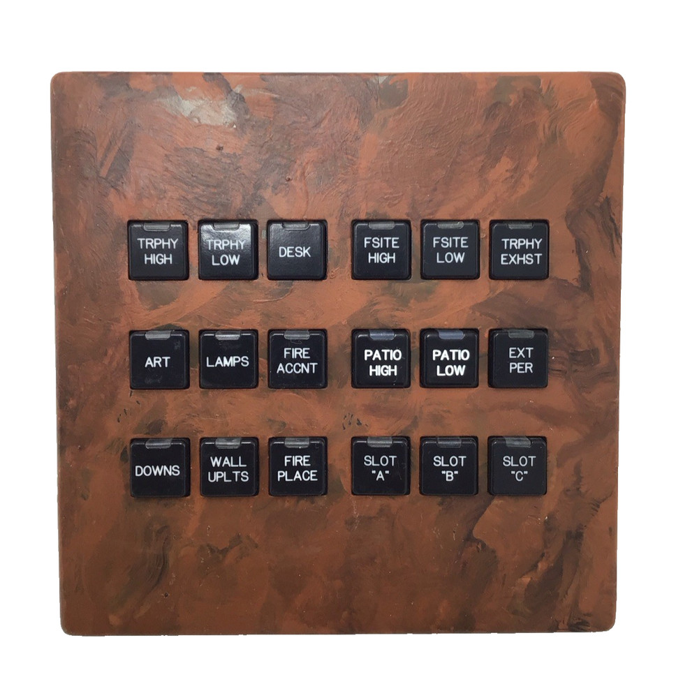 LiteTouch 18-Button Keypad (Custom Painted Faceplate Black buttons)