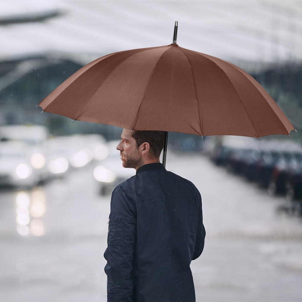 Windproof Large Umbrella for Rain,Automatic Open with Easy Grip,Rainproof and...