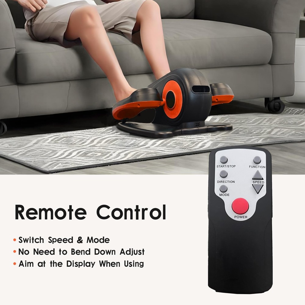 Under Desk Elliptical Machine,Leg Exerciser While Sitting for Seniors,Quiet &...
