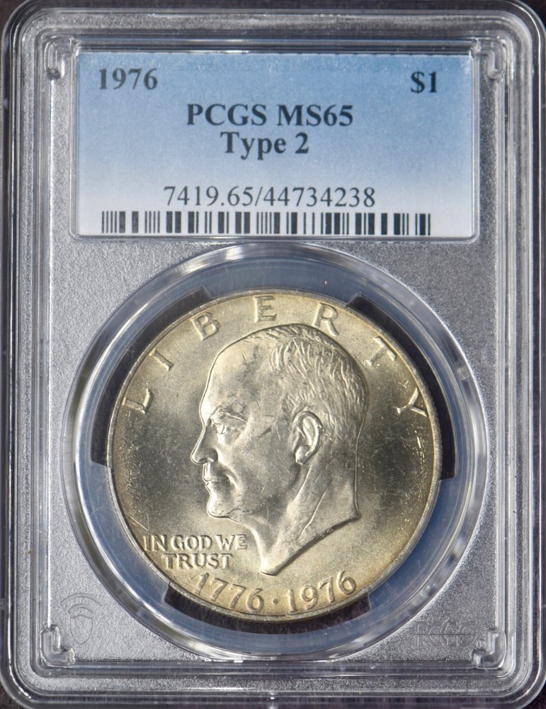 1976 Type 2 Eisenhower Dollar - PCGS MS65 Toned - ✪COINGIANTS✪
