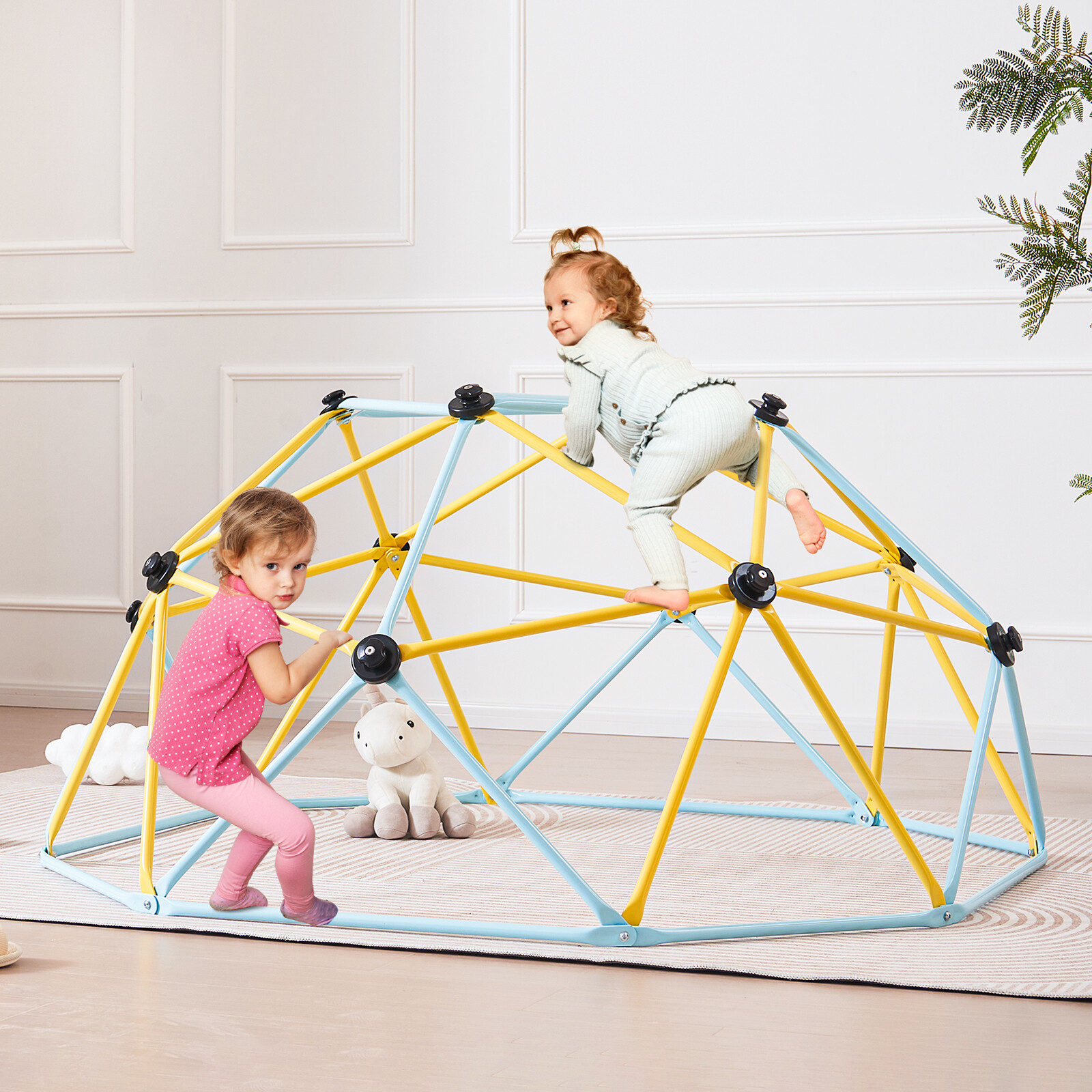 VEVOR Climbing Dome 6FT Geometric Dome Climber Jungle Gym for Kids 3-9 Years