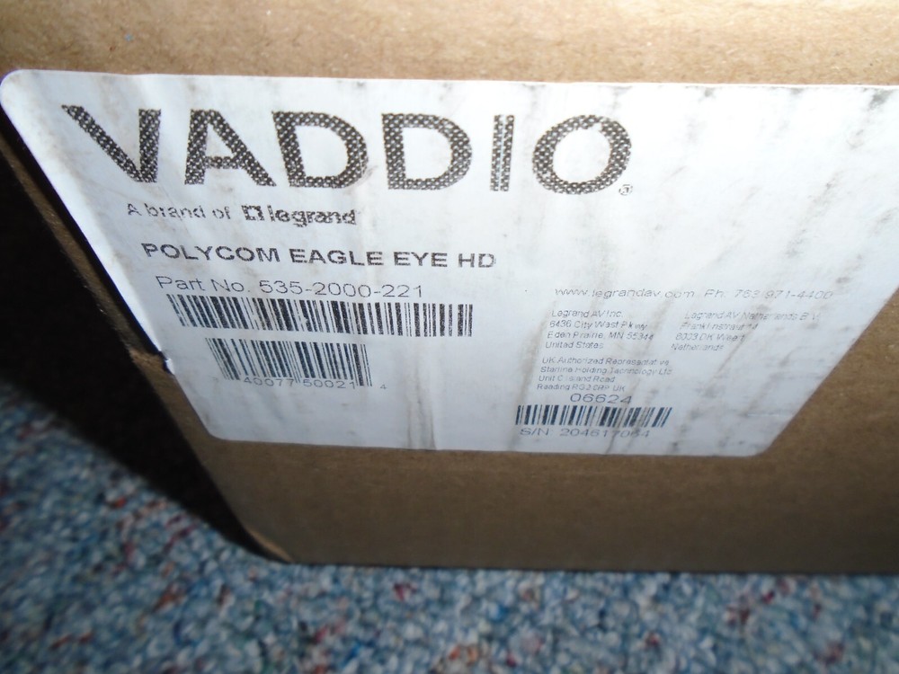 Vaddio 535-2000-221 Polycom Eagle eye HD wall camera mount