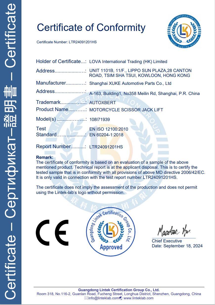 Heavy Duty Motorcycle 1100lb Scissor Jack Lift Wide Deck Hoist Stand ATV Bike BL