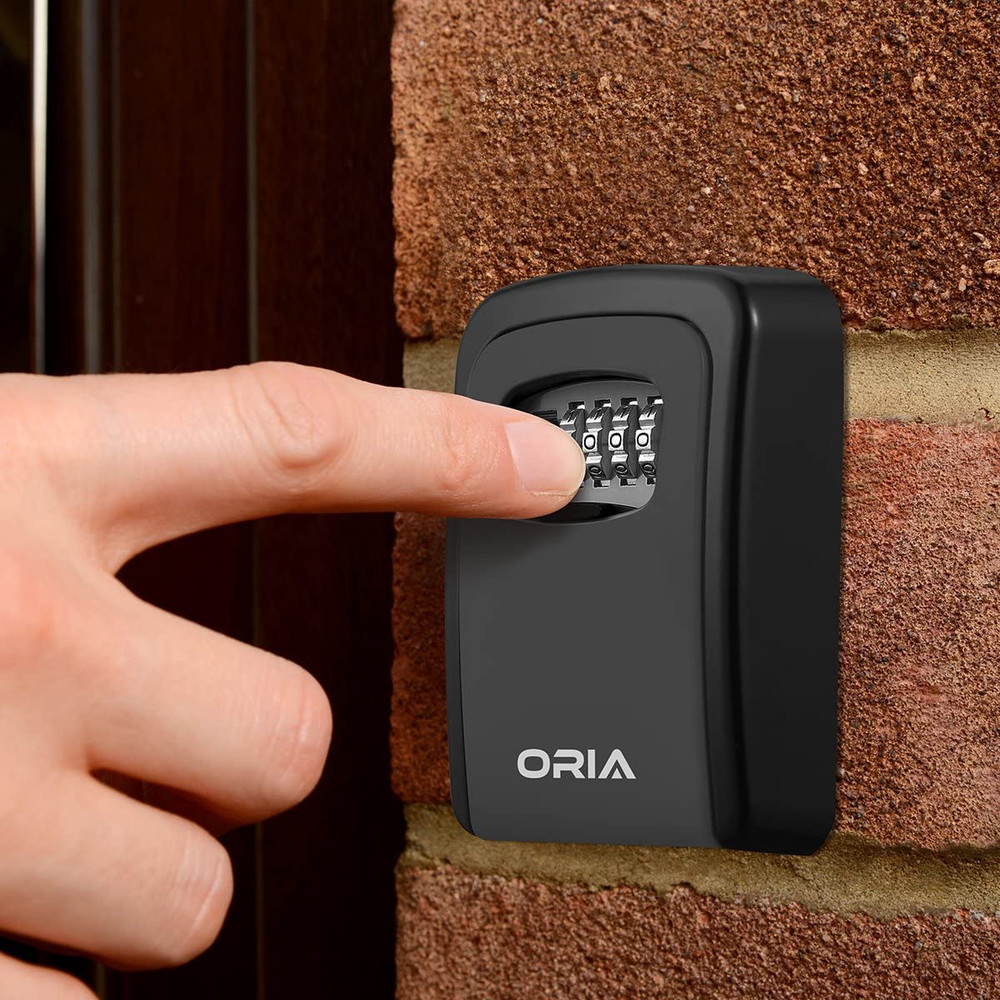 Key Storage Lock Box, 4 Digit Combination Lock Box, Wall Mounted Lock Box, Reset