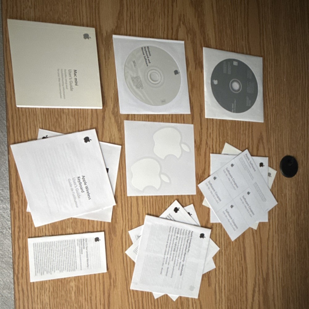 Assorted Mac CD and Paperwork - mac mini, osx, snow lepoard