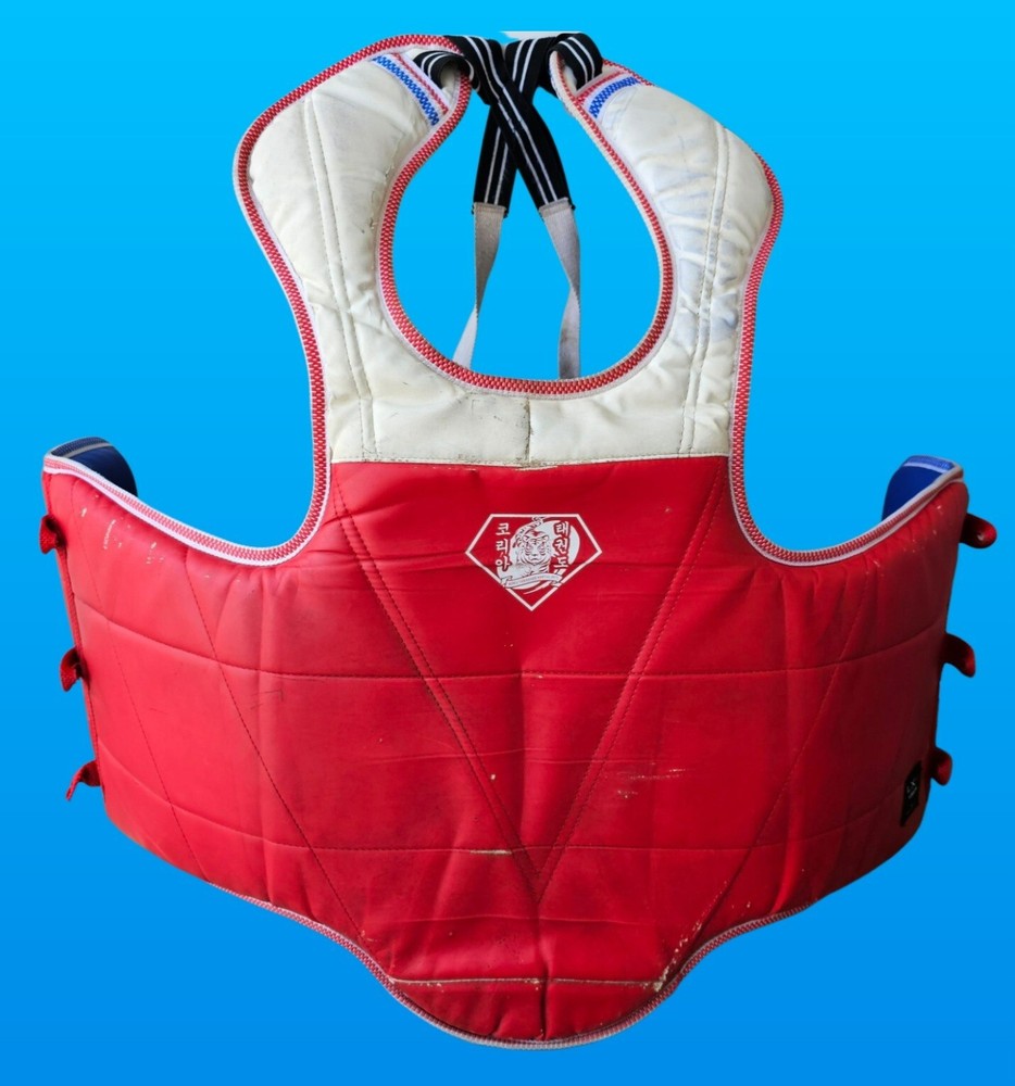 Vision WTF Taekwondo Solid Reversible Chest Guard Protector - Used - GOOD COND!