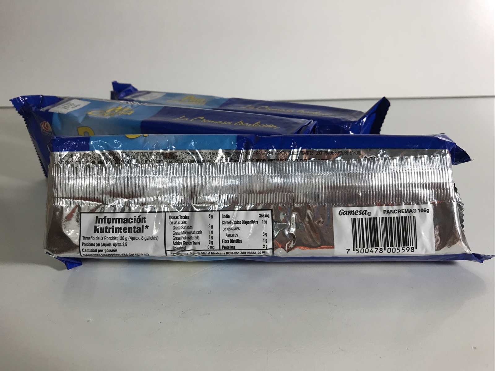 7-Pk Gamesa Pan Crema Galleta Mexican Cream Crackers 106g/3.73oz