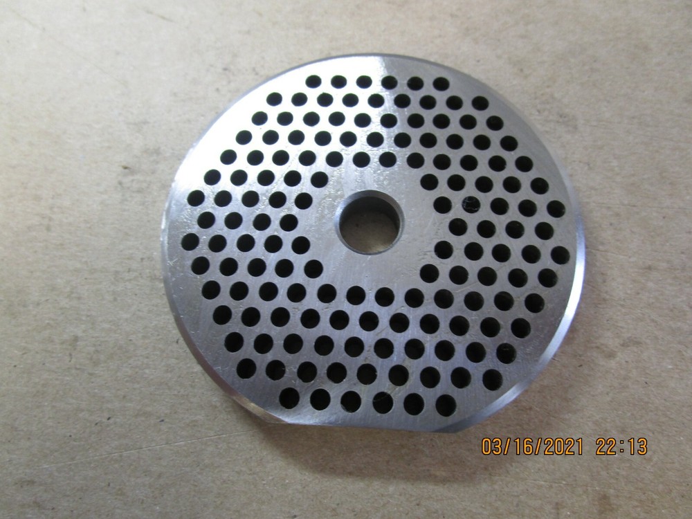 #12 1/8'' GRINDER PLATE 1 FLAT SIDE STAINLESS STEEL