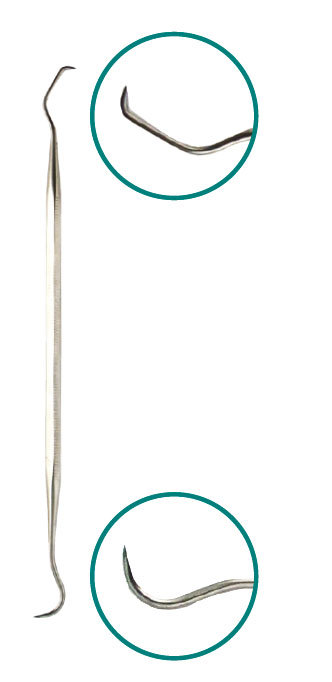 (2) Two DD4 STAINLESS STEEL DENTAL PICK DOUBLE END 6"