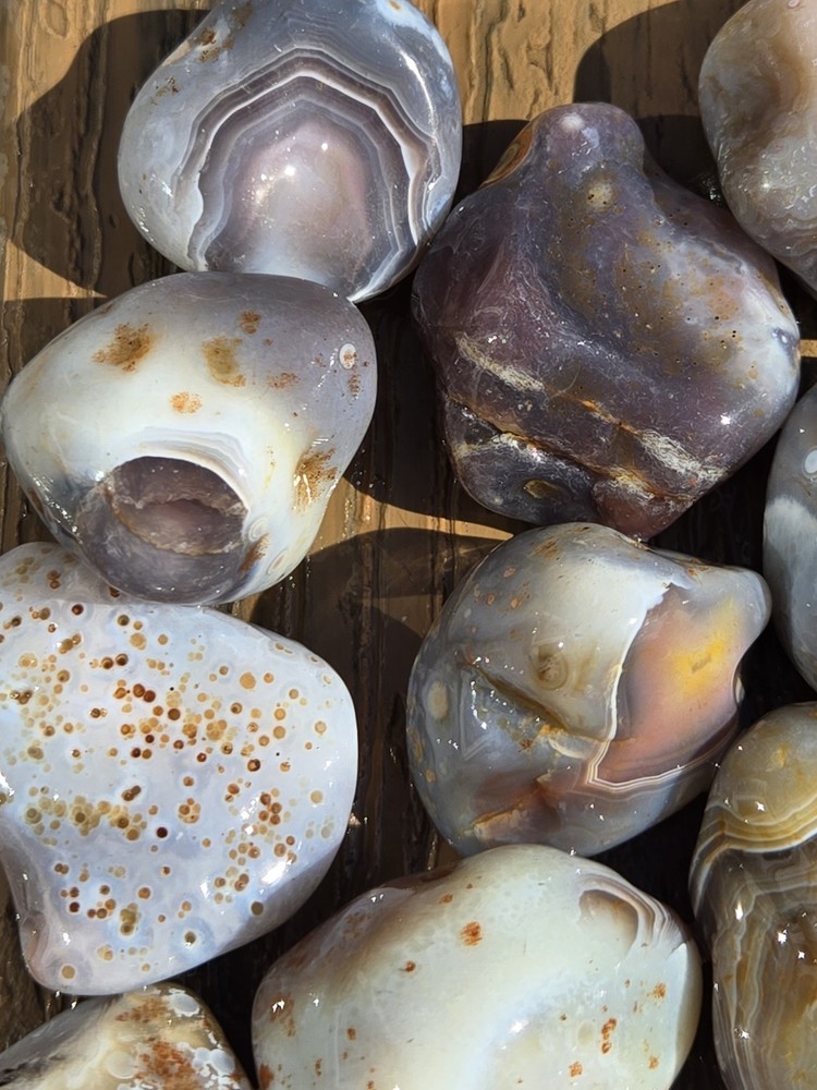 Botswana Agate Selects - SPOTS AND DOTS - Rough, Natural, Not Polished A+ Grade