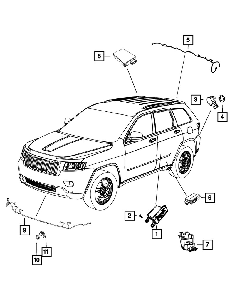 Genuine Mopar Parking Assist Module 68141530AJ