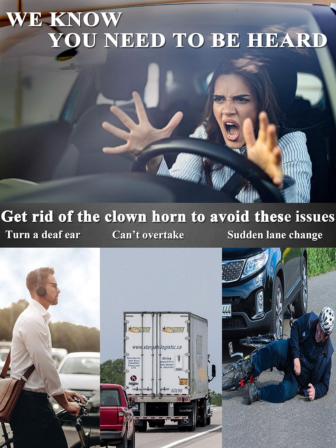 Car Horn Super Loud Train Horn for Car Boat Train Truck Black Motorcycle HORN