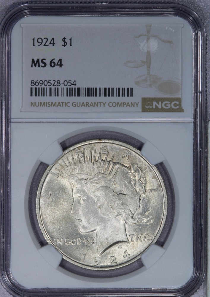 1924 Peace Dollar $1 NGC MS64
