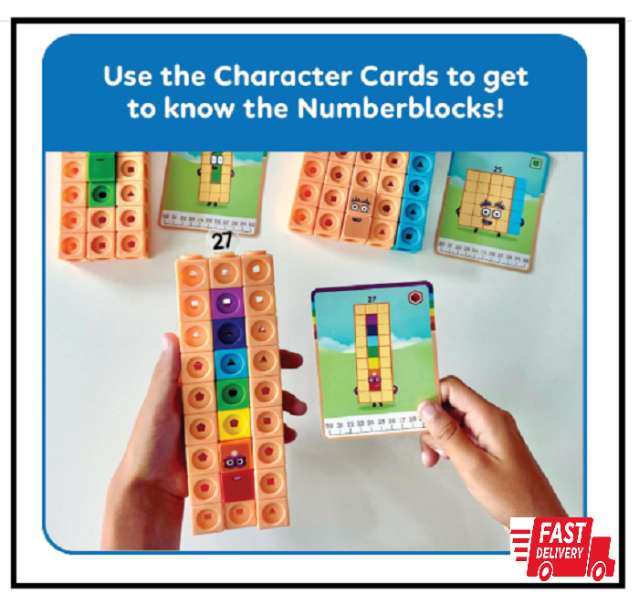 hand2mind MathLink Cubes Numberblocks 21-30 Counting Blocks Set