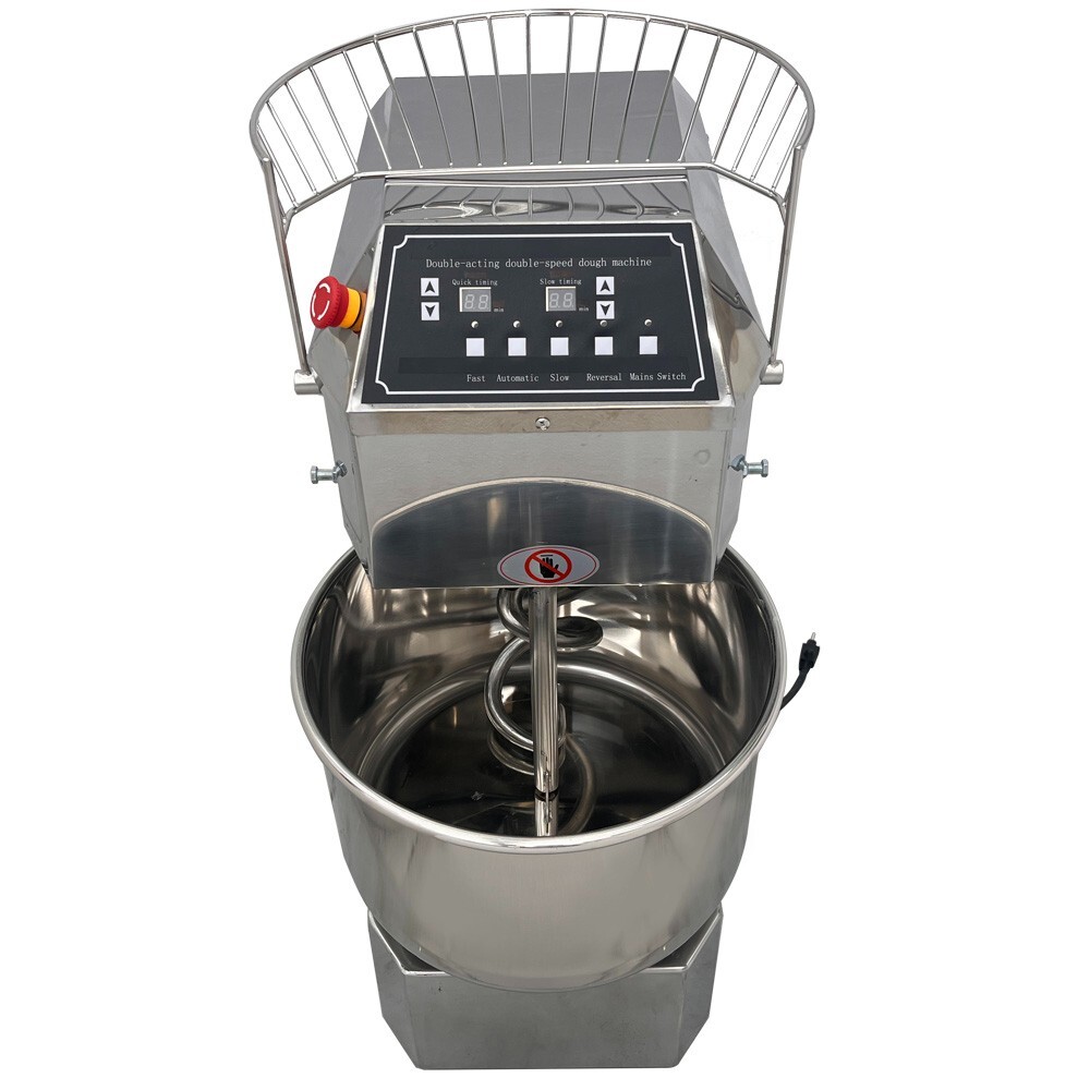 20L Double Action Double Speed Dough Spiral Mixer Stainless Three modes Machine