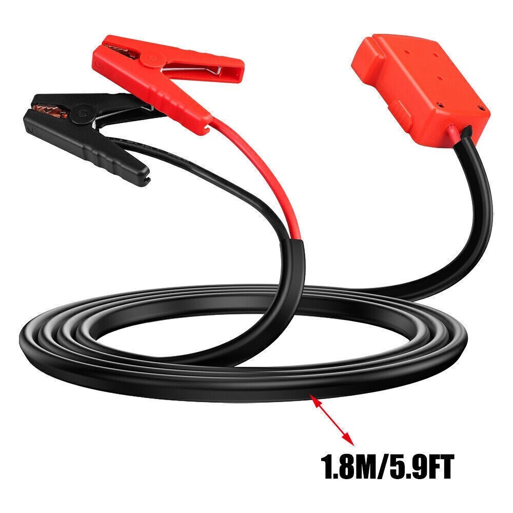 5.9FT Jumper Cable Clamps For Milwaukee 18V Li-ion Battery Jumper Starter 8AWG