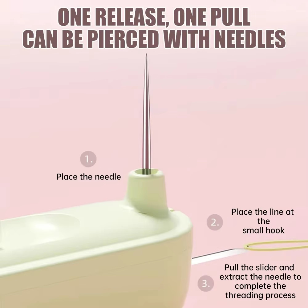3 Pack Needle Threader, 2025 Upgraded Plug-In 2 in 1 Needle Threader Seam Ripper
