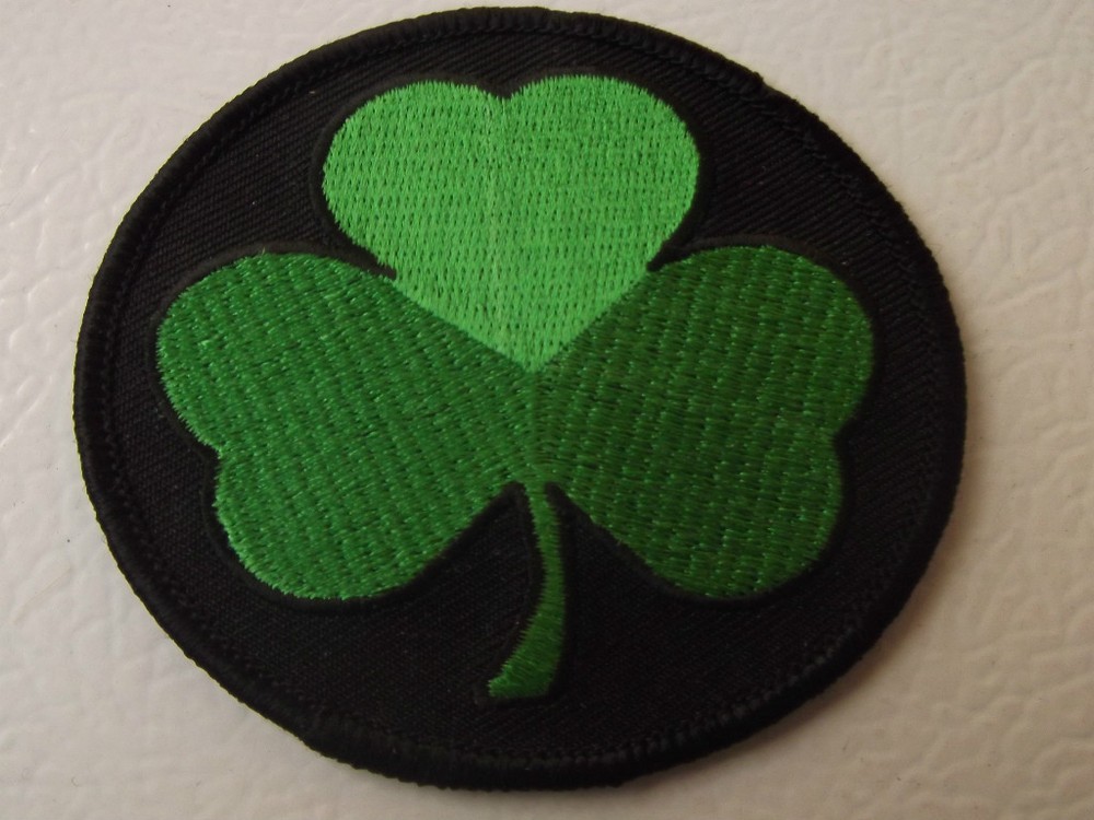 MOTORCYCLE PATCH - IRELAND SHAMROCK - VEST PATCH - SAINTS PATRICKS DAY