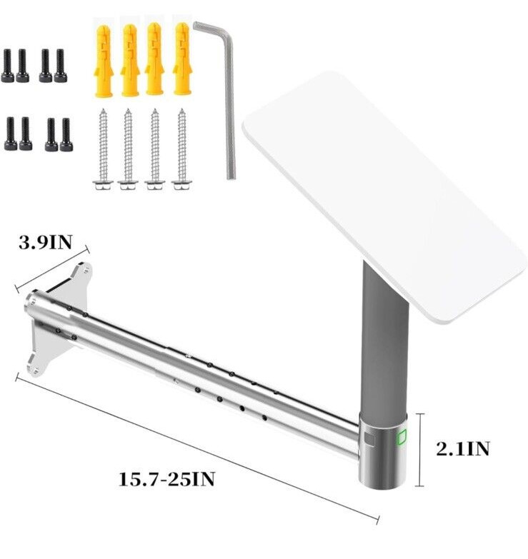 Retractable Starlink Wall Roof Mount Kit - Compatible with V2 Rectangular Dish