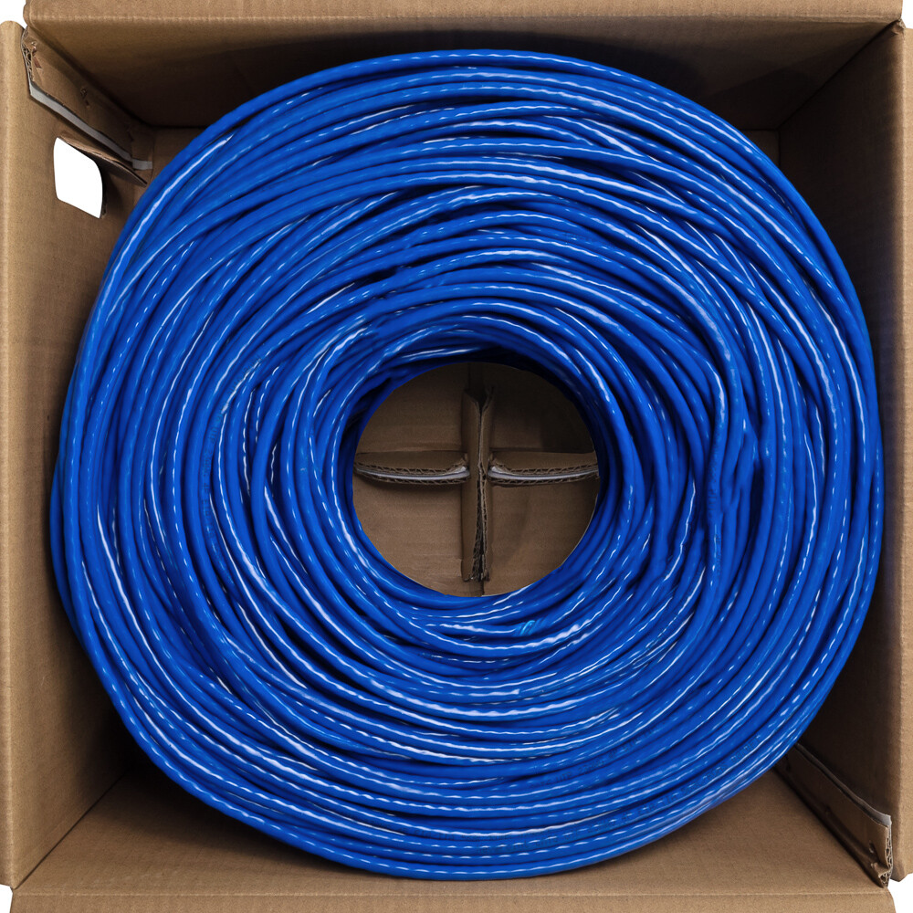 CAT6 1000FT Blue 1-pack