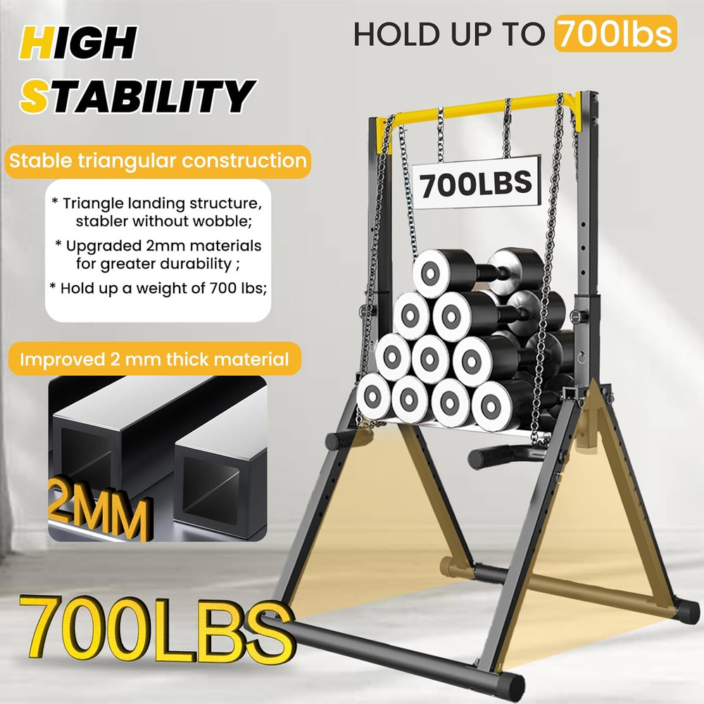 DOBESTS Power Tower Pull up Bar Free Standing, Adjustable Foldable Pull up Stati