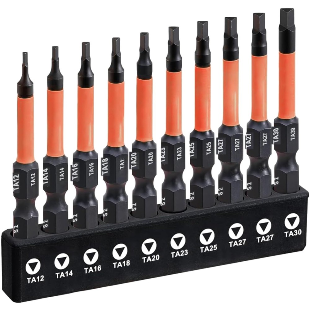 Triangle Screwdriver Set, 2"Long Magnetic  S2 Steel Security Bit Set, 1/4" He...