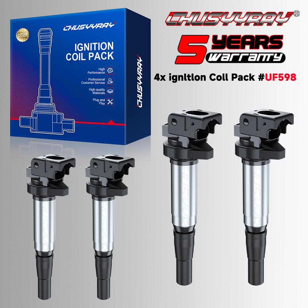 4x Ignition Coil Pack UF598 replacement Kit For Mini Cooper 2009 2010 2012